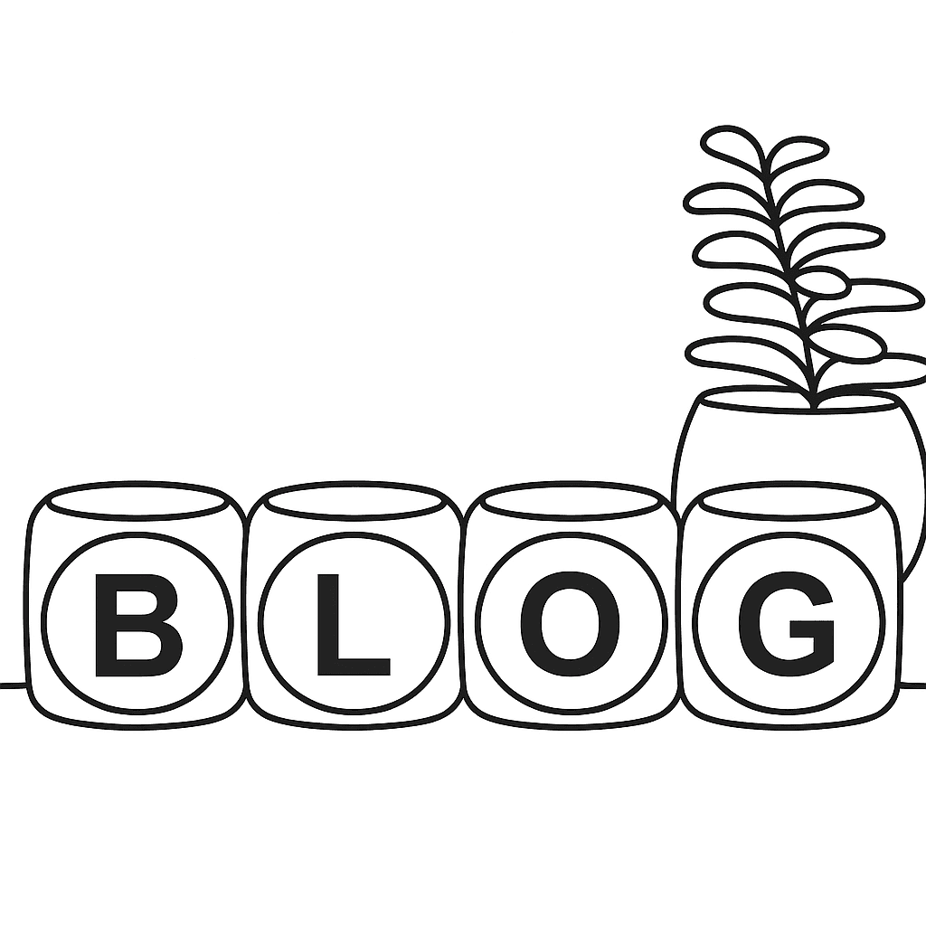 Blog Black and White line art photo