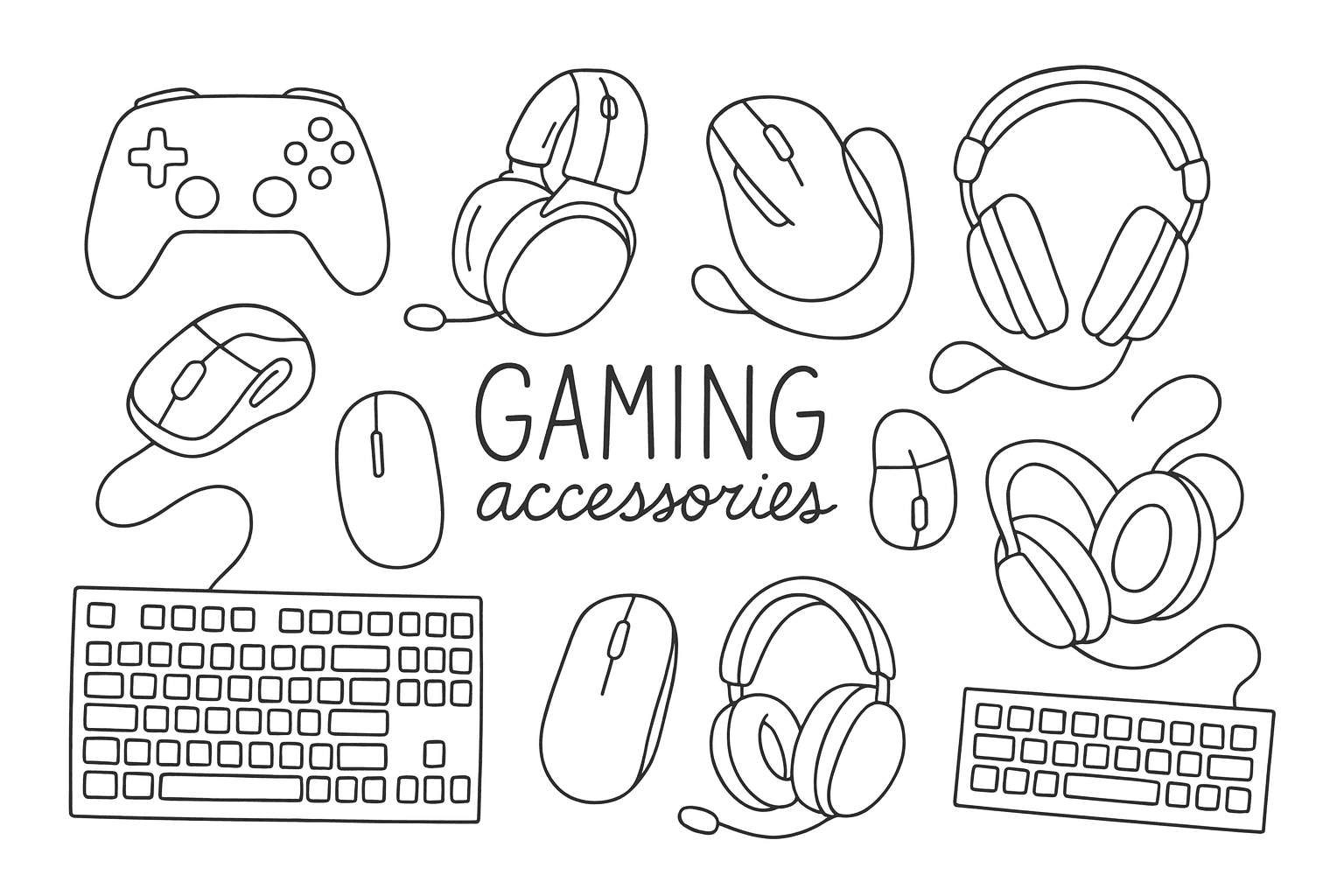 gaming gear black and white